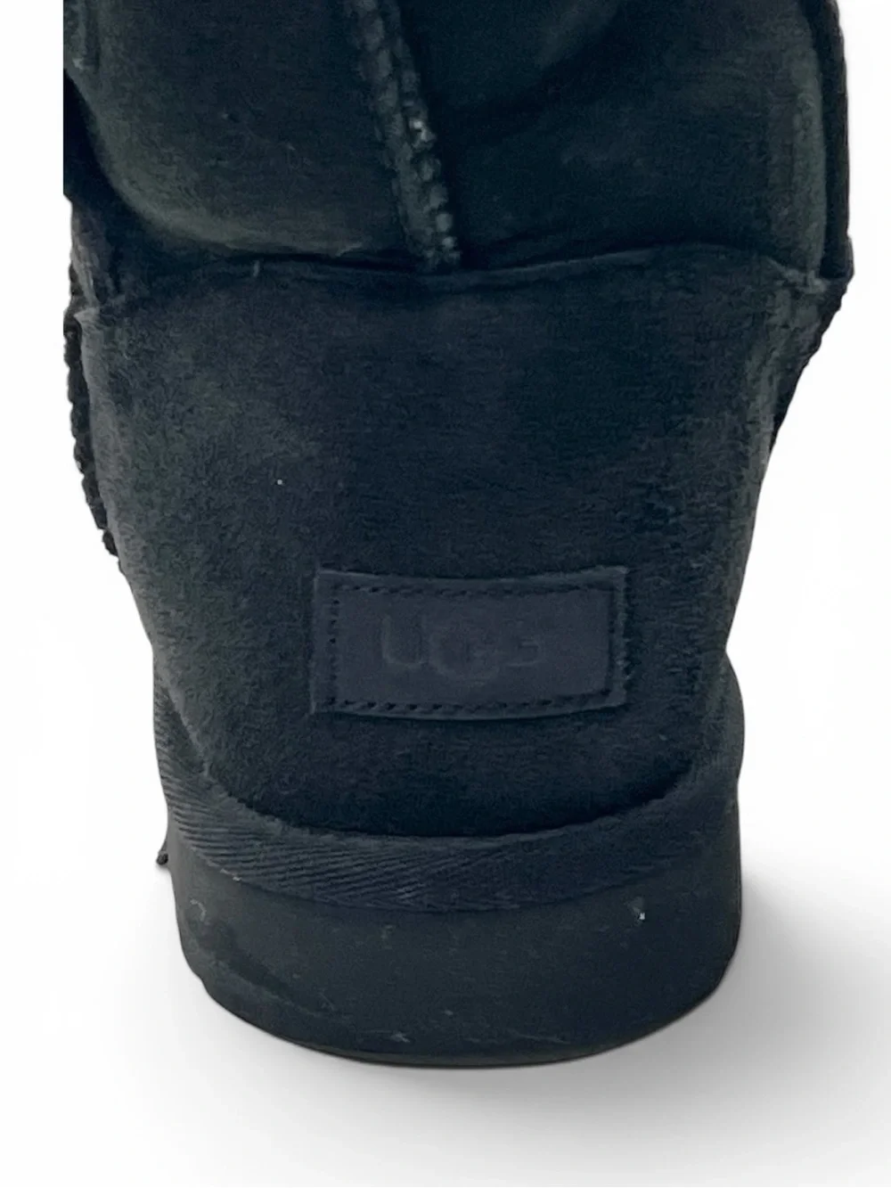 UGG Bailey Button Triplet II Black Suede Winter Shearling Boots NWOB Womens 11